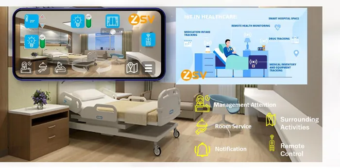 In-room app controls and IoT in healthcare